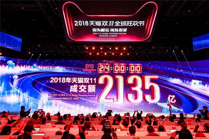 十年天貓雙11完美收官，成交額2135億！