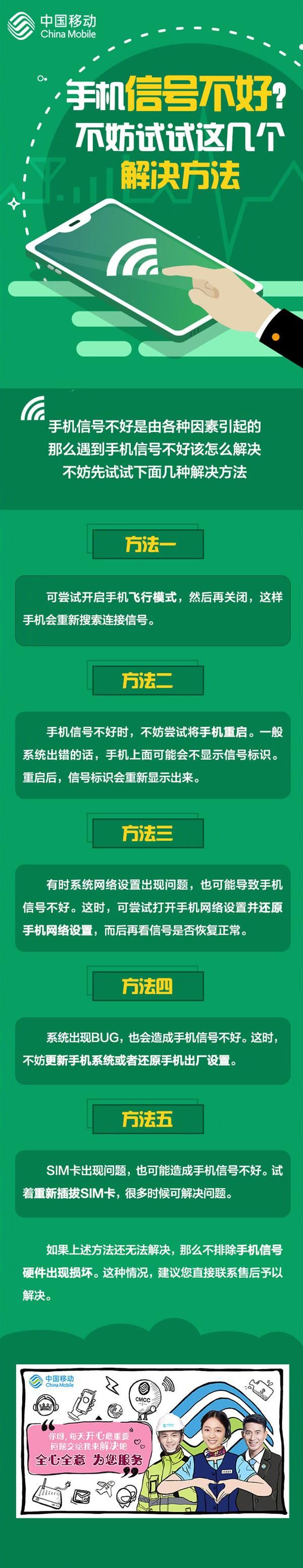 手機(jī)信號(hào)不好？中國移動(dòng)官方公布5種解決方法